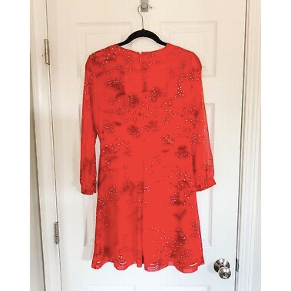 NWT Madewell Hazelwood Red Wrap Front Dress K6049 - Picture 7 of 8
